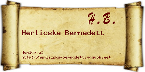 Herlicska Bernadett névjegykártya